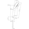 Комплект CERSANIT 2 в 1: смеситель для душа SMART и душевой гарнитур CARI 64511